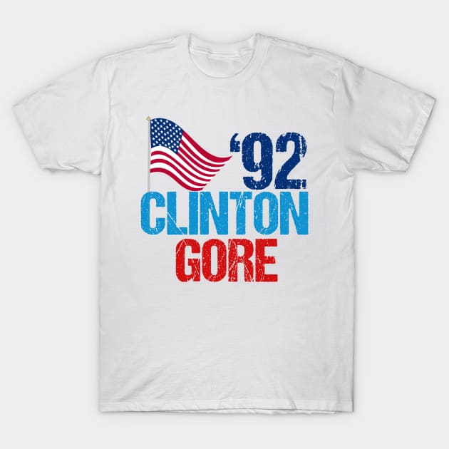Clinton Gore Vintage Election 1992 Clinton Gore 92 T Shirt